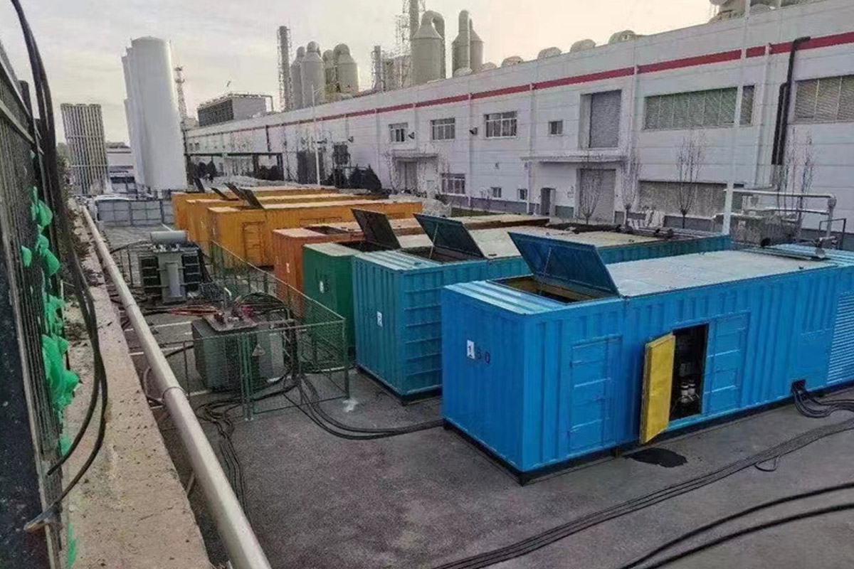 永登发电机租赁施工现场